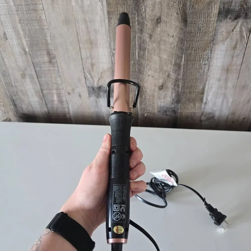 Kipozi Black Rose Gold 25 MM Ceramic Curling Iron